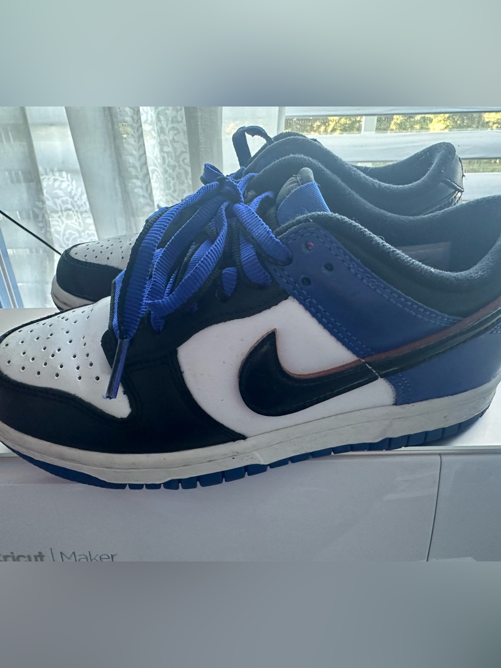 Nike Kids Youth 3.5 Low-Top Sneakers in Blue, White and Black